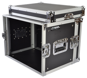 Cobra 8U 19-Inch Rack Flight Case 350mm Deep – Strong Plywood, Removable Lids